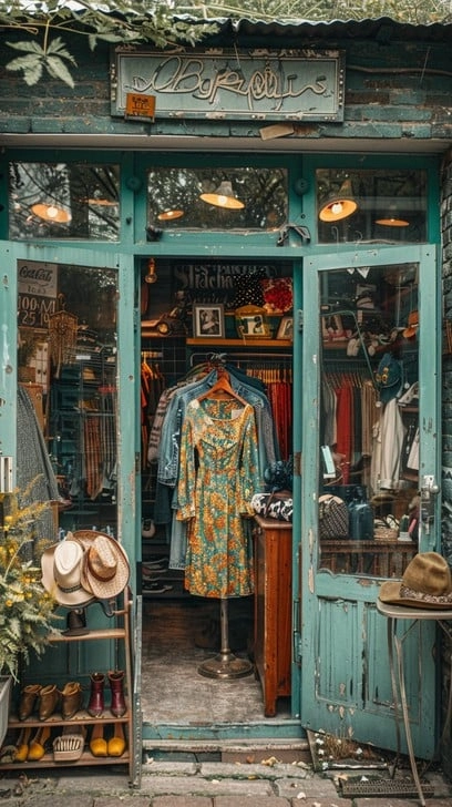 Vintage Boutique Entrance Stockc